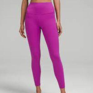 NWT - Lululemon - Lulu - Align High Rise with Pockets 25" - Vivid Plum - Size 4